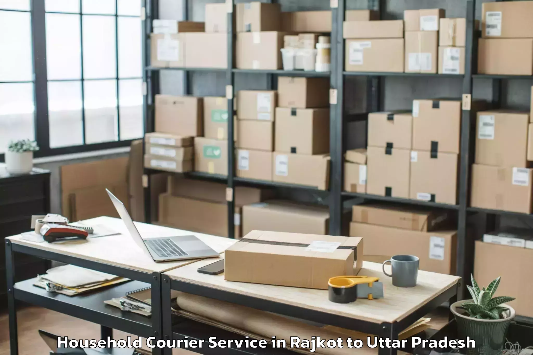 Book Rajkot to Sawayajpur Household Courier Online